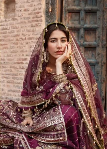 syra yousuf wearing Mohsin naveed ranjha bridal sharara set