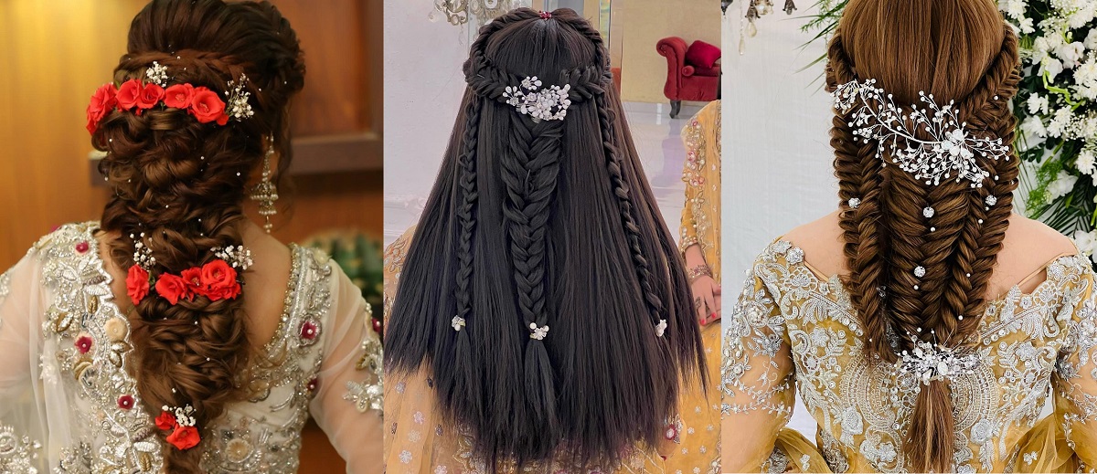 Latest & Best Kashees Hairstyles Bridal Wedding Party Wear