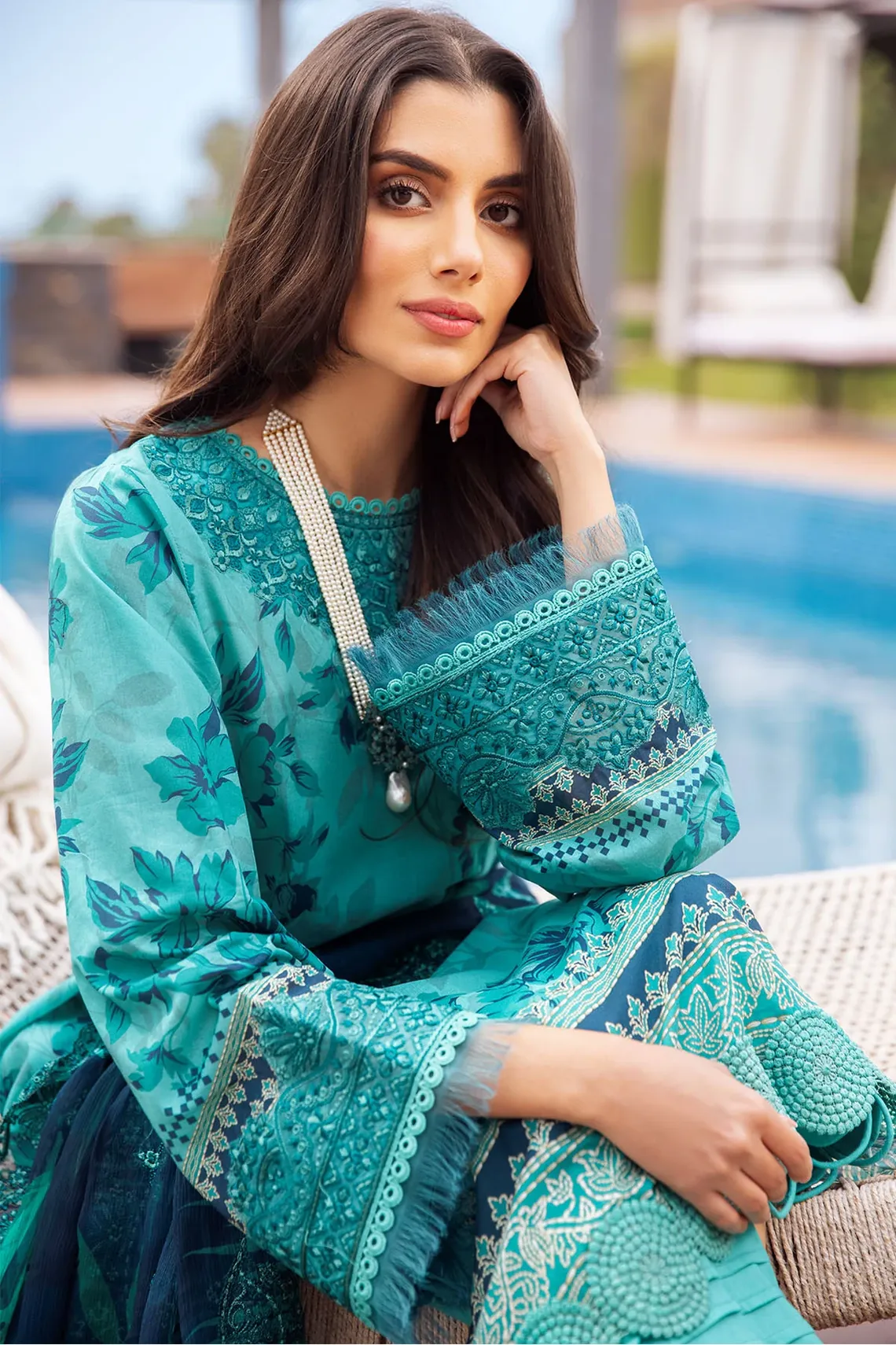 Latest Floral Printed Dresses Designs 2023 by Nureh Collection