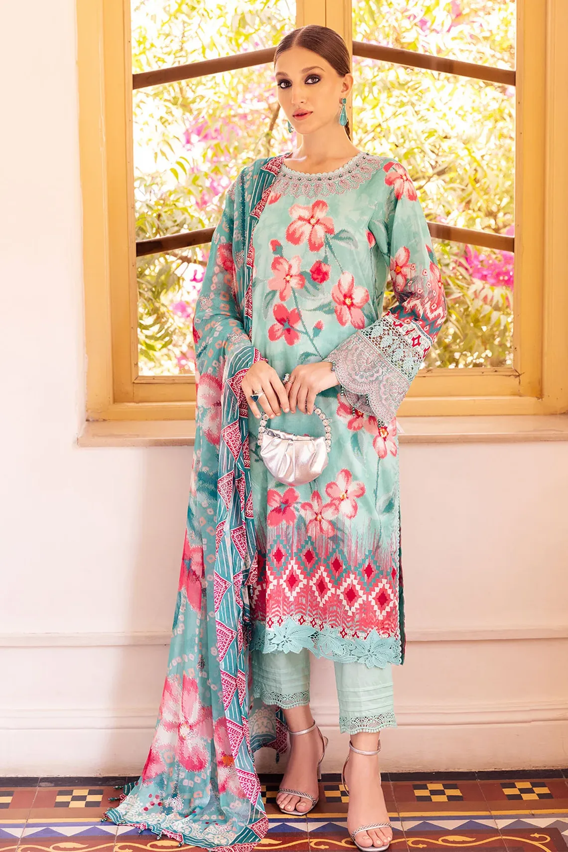 Latest Floral Printed Dresses Designs 2023 by Nureh Collection